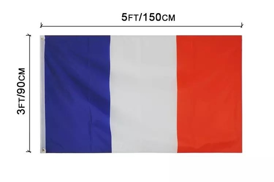 طبعت 3X5FT فرنسا الالوان الثلاثة العلم علم الدولة 100٪ بوليستر جاهز للشحن